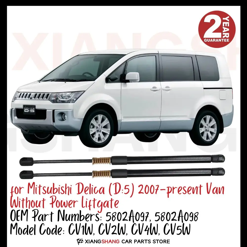 

2pcs Rear Tailgate Damper for Mitsubishi Delica (D:5) 2007-present Van WITH SPRING Trunk Boot Gas Charged Gas Struts