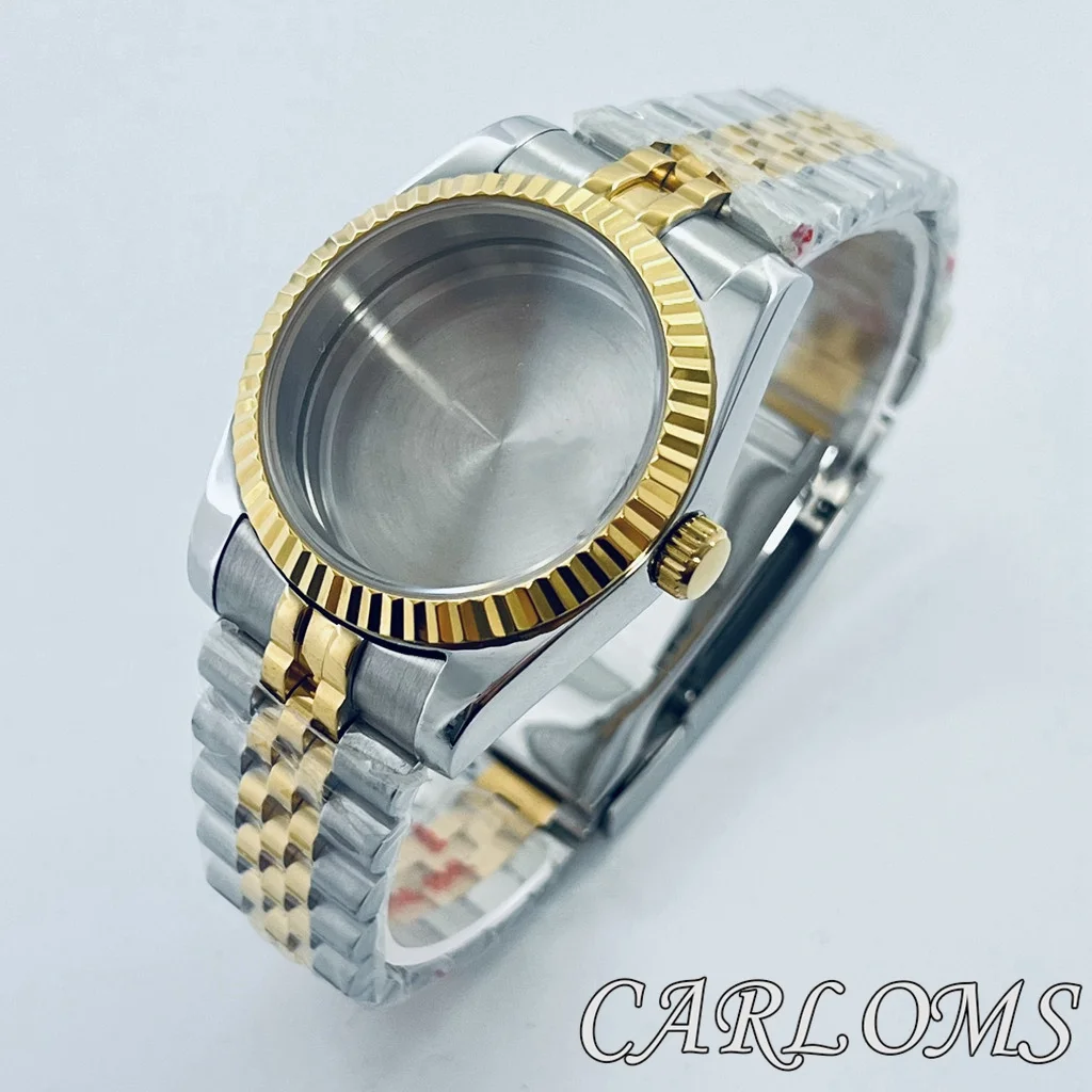 Watch Parts Silver Gold 36mm 40mm ETA 2824 PT5000 NH34 NH35 NH36 NH70 NH72 4R35 Watch Case With Sapphire Glass 10ATM Waterproof