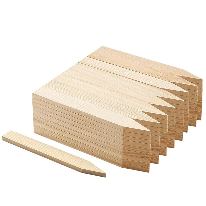 BAAJ-Grade And Survey Stakes 11.4 Inch 20 Pieces Wooden Garden For Plant Support And Boundary Markers