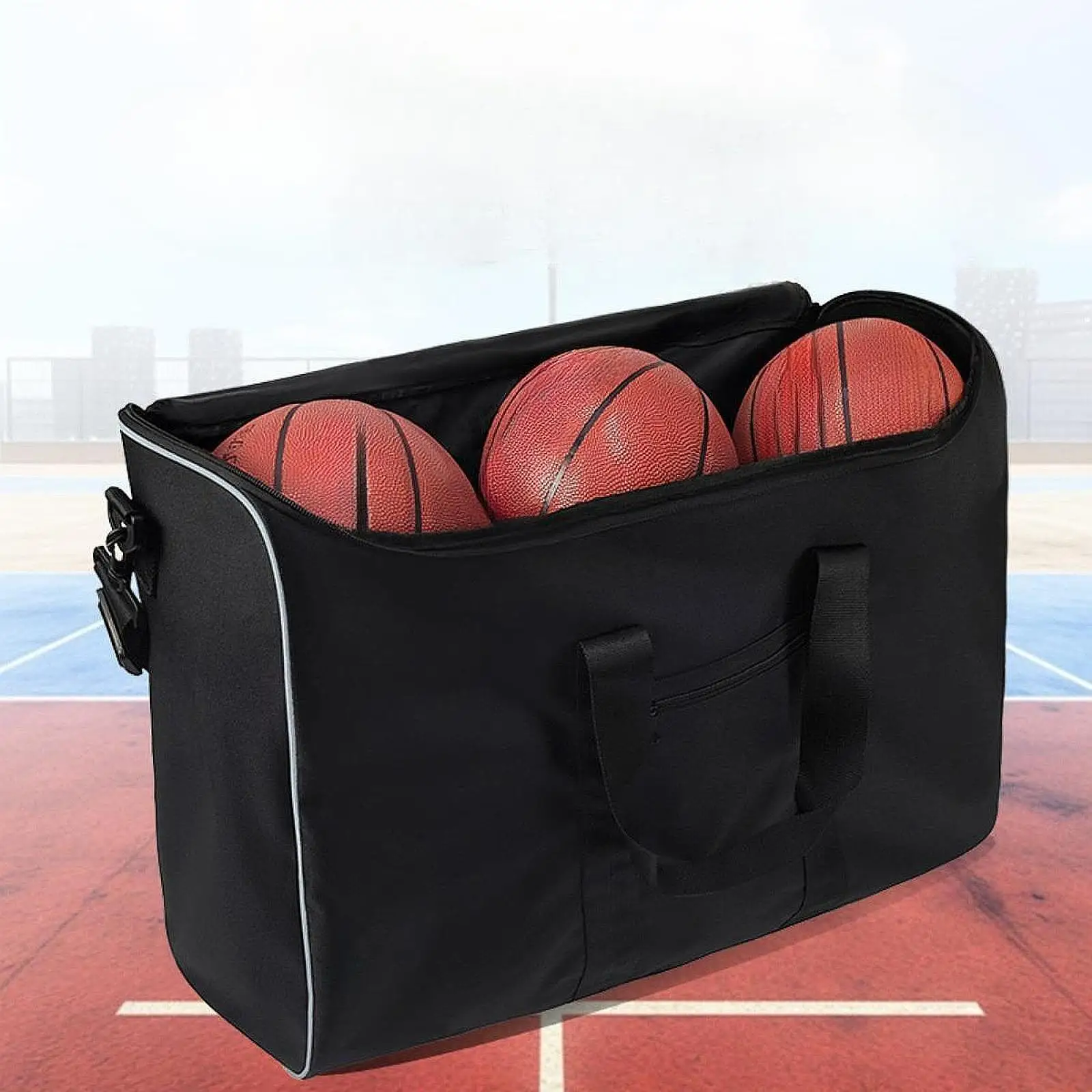 Canvas Shoulder Bag Basketball Storage Bag Travel with Shoulder Strap Gym Bag Practical Tennis Bag Volleyball Bag for Workout