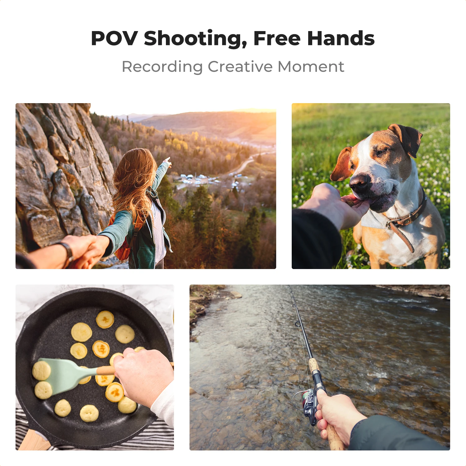 K&F Concept 360° Rotation Backpack Strap Quick Clip Mount for Hero 13/12/11/10/9/8/7/6/5/4 Black DJI Osmo Action 5 Pro/4 Camera