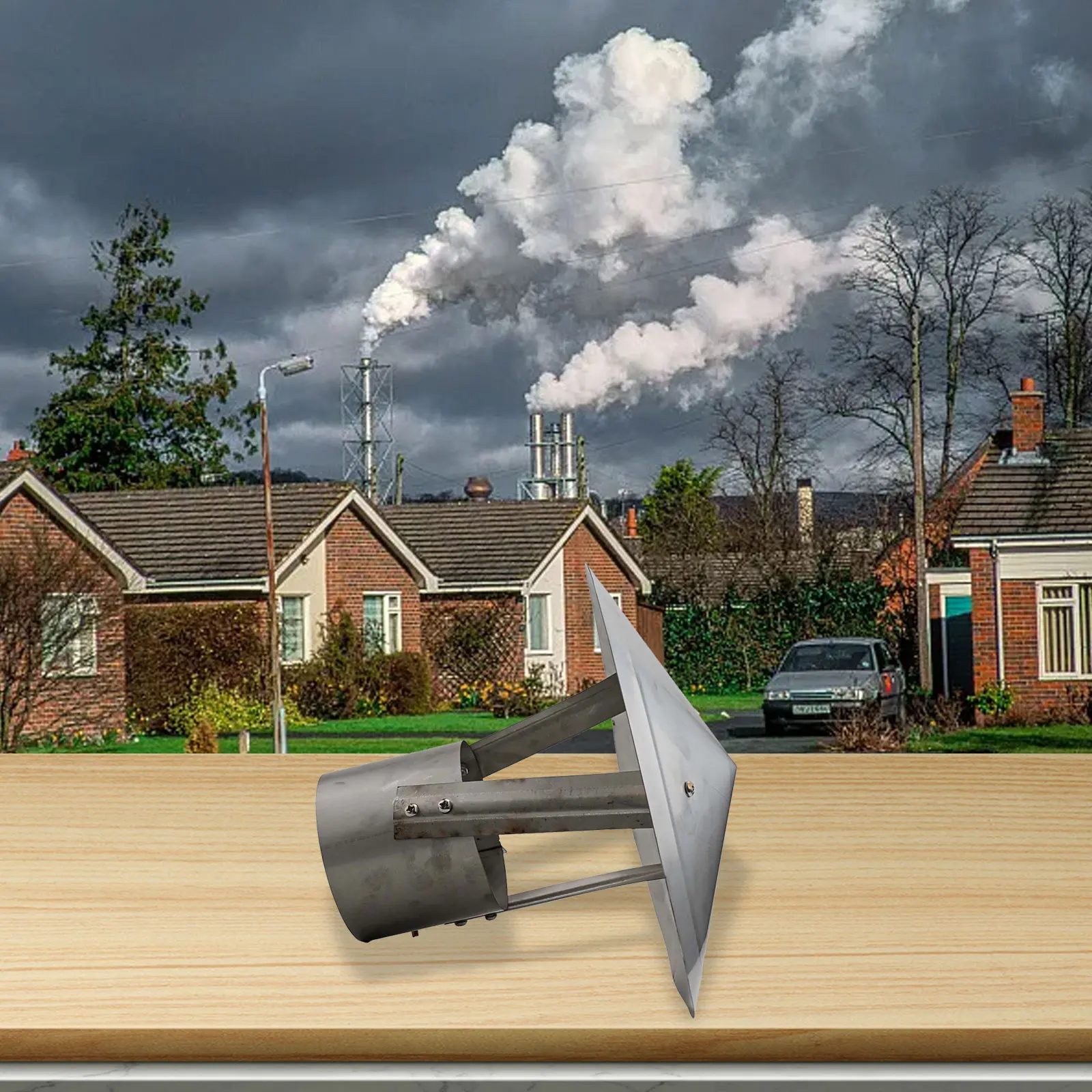 Chimney Rain Protector Applicable To 100mm Pipe Diameter Mushroom-shaped Chimney Cap Silver Color Sturdy Construction