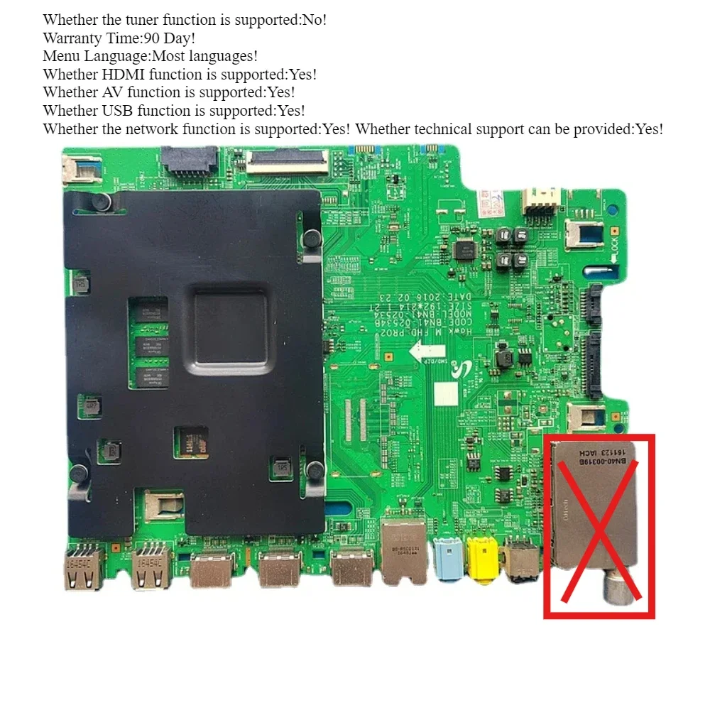 Compatible  for Samsung TV Main Board BN41-02534B Motherboard UN55K625DAF UN49K6250AF UE55K5500AU UN49K6250AFXZC UN40K6250AFXZA