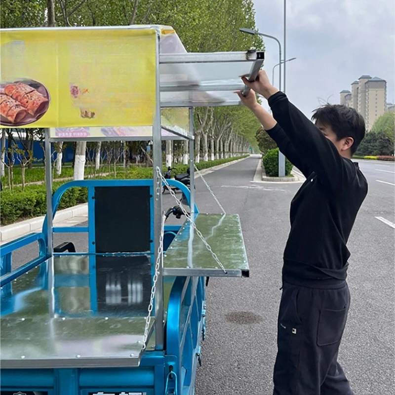 

Tricycle stall shelf Liangpi display rack Fried powder night market street snack shelf
