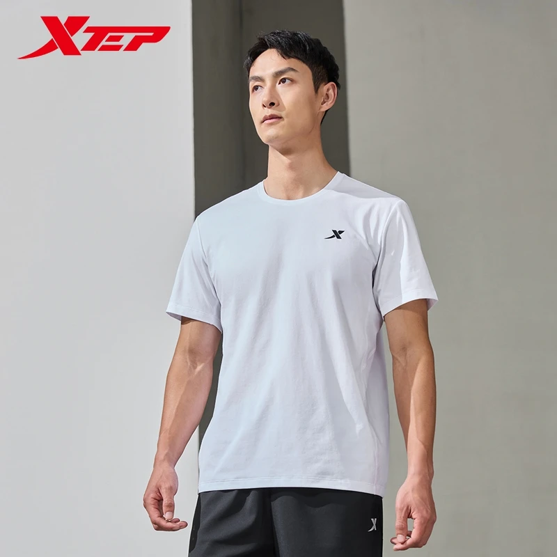 Xtep Knitting For Men 2024 Summer Soft Sweat-Absorbing Sweatshirt Trendy Retro Fashion Versatile Tops 876229010029