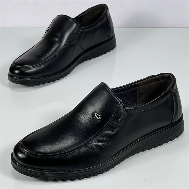 

Удобная повседневная мужская деловая обувь: низкие слипоны из кожи с защитой от скольжения, износостойкие, простые, для отдыха