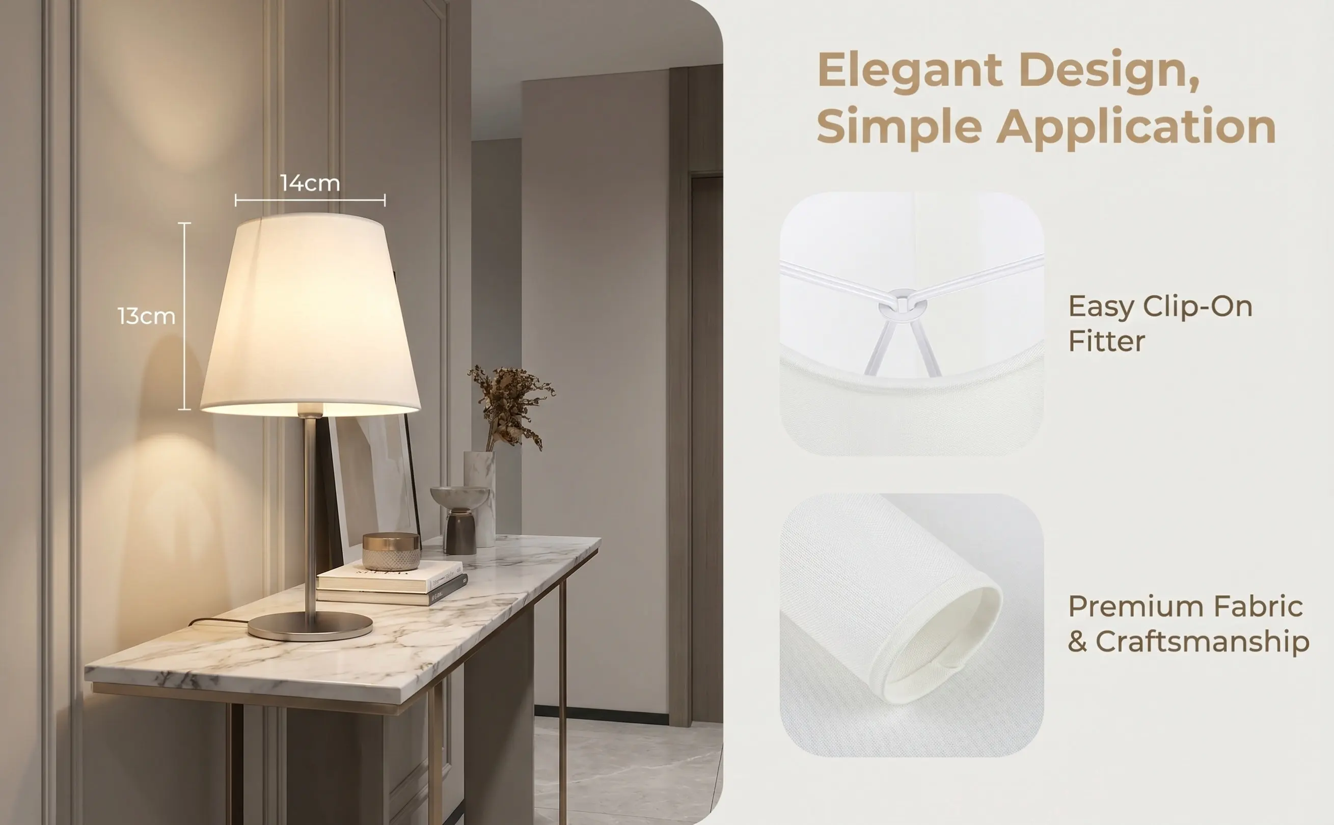 Modern Simple Style Cloth Lamp Cover for Living Room Dining Room Bedroom Hotel Decoration Warm Non Effect Premium