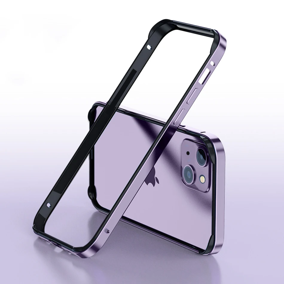 Leichte Aluminium Stoßstange Fall für iPhone 14 13 11 15 Pro Max 12 Mini 14pro xr xs x 7 8 6 plus se Luxus Silikon rahmen Zubehör