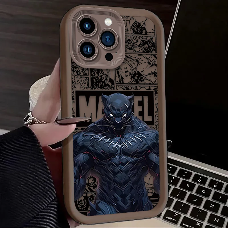 Marvel Spider Man Phone Case For iPhone 16 15 14 13 12 11 Pro Max XS Max 7 8 Plus Phone Case Shockproof Soft Silicone Back Cover