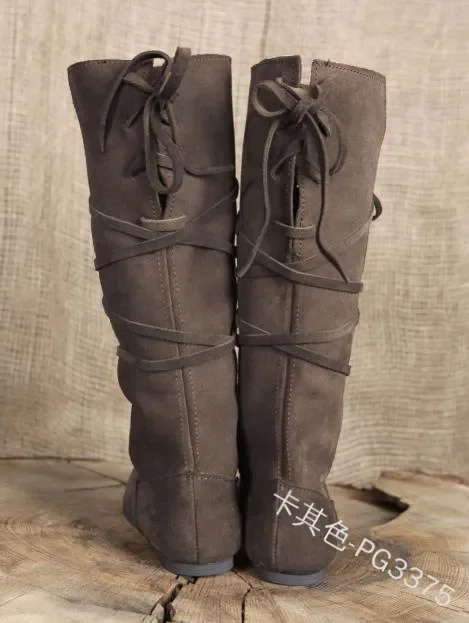 Botas de couro PU para homens, fantasia viking medieval, sapatos larp retrô, cosplay de guerreiro, festa de carnaval extravagante, sapatos de anime nórdicos