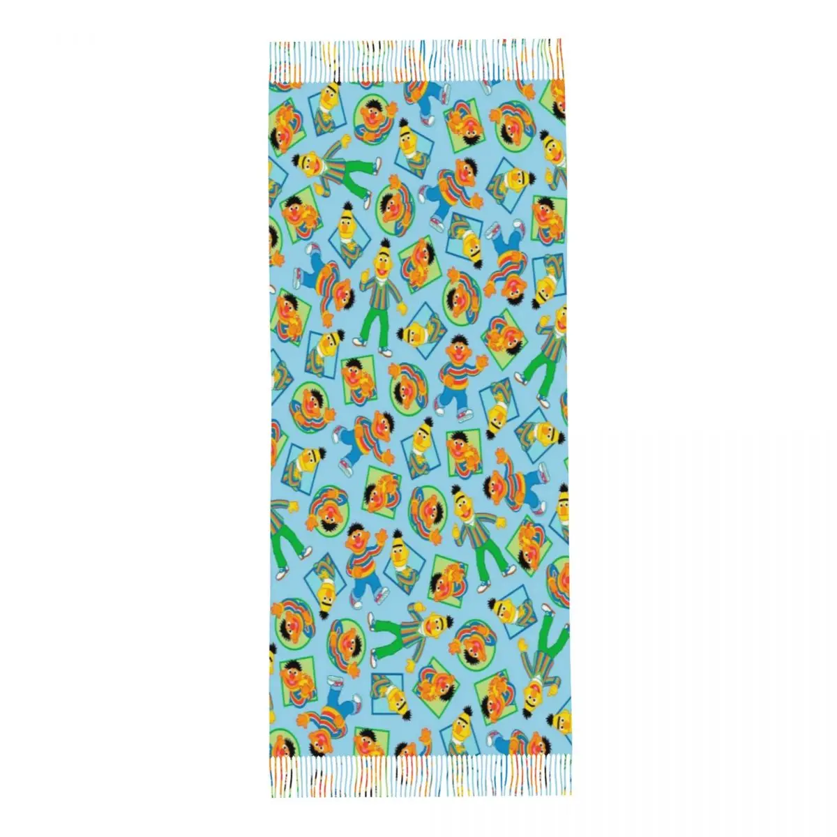 مخصص أنيق كوكي الوحش البرامج التلفزيونية شرابة وشاح المرأة شتاء دافئ شالات يلتف الأوشحة السيدات #5