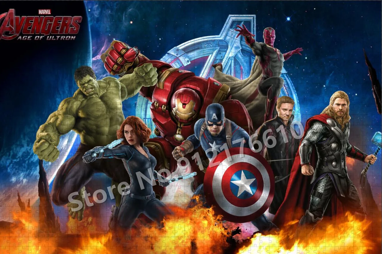 キャプテンアメリカハルクスーパーヒーロー 108/200/300/500/1000 ピースパズルディズニーアベンジャーズジグソーパズル大人の知育玩具ギフト