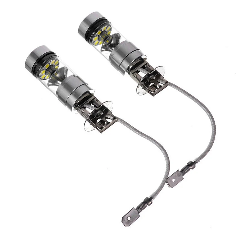 LEDフォグライト,電球,車のヘッドライト,交換用ヘッドランプ,100W,3, 12 v,24v,10000lm,白,6000k