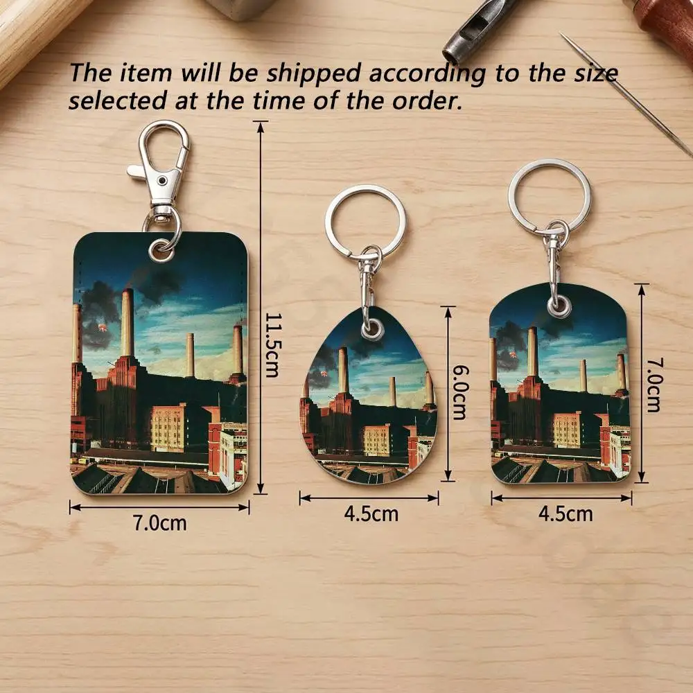 P-Pink-es F-Floyd-es Keychain Card Holder, Badge Credit Card Holder, Student ID Card Holder view 6
