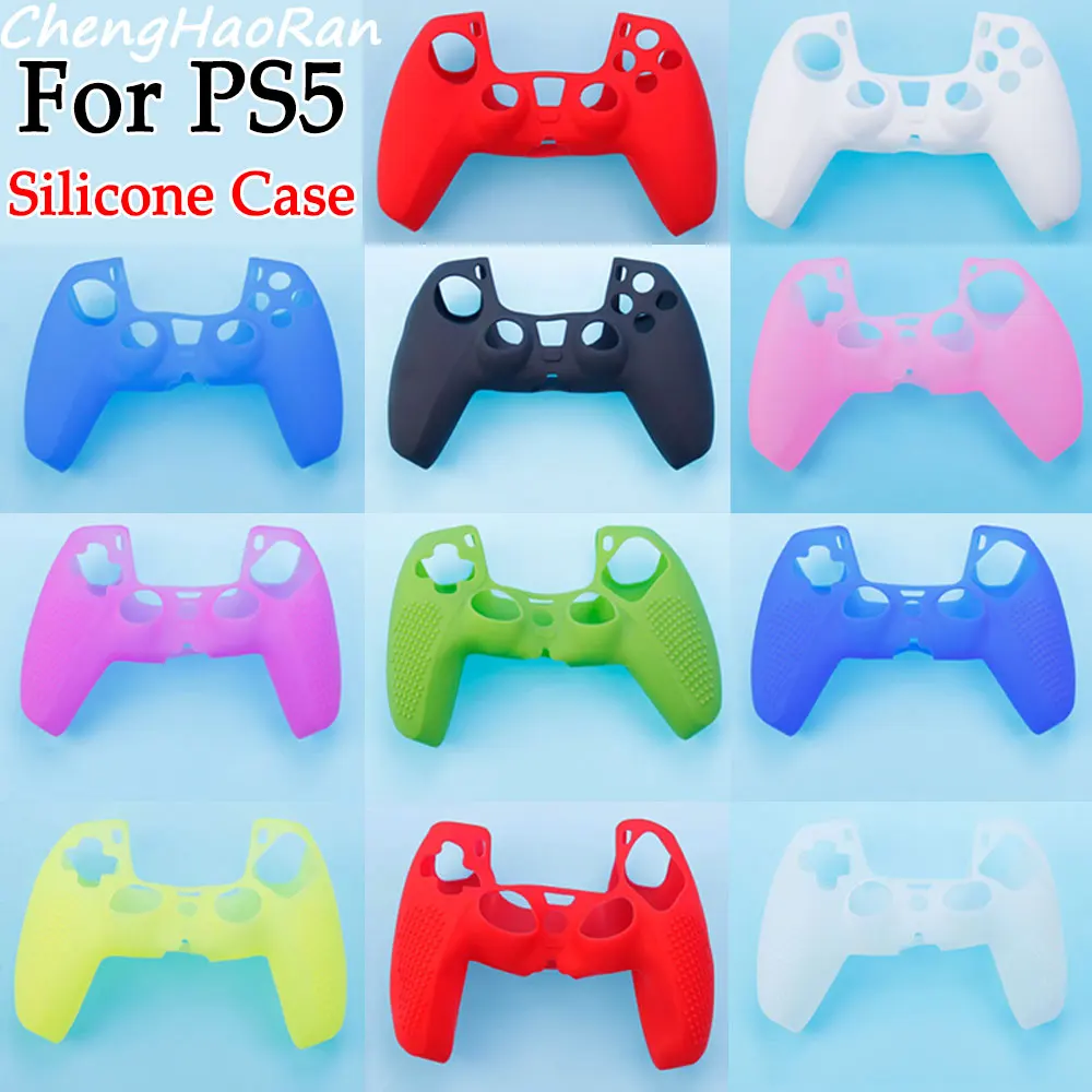 

1 Piece Silicone Protective Case For PS5 Game Controller Anti-slip Anti-sweat Silicone Protective Case Accessory