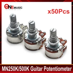 50Pcs Double balance Stacked Knurled Stalk Guitar Bass Volume Tone Control Pots Potentiometer Switch - MN25K - MN250K - MN500K