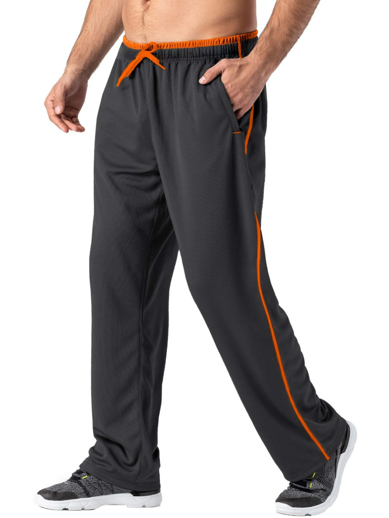 Dark gray and orange