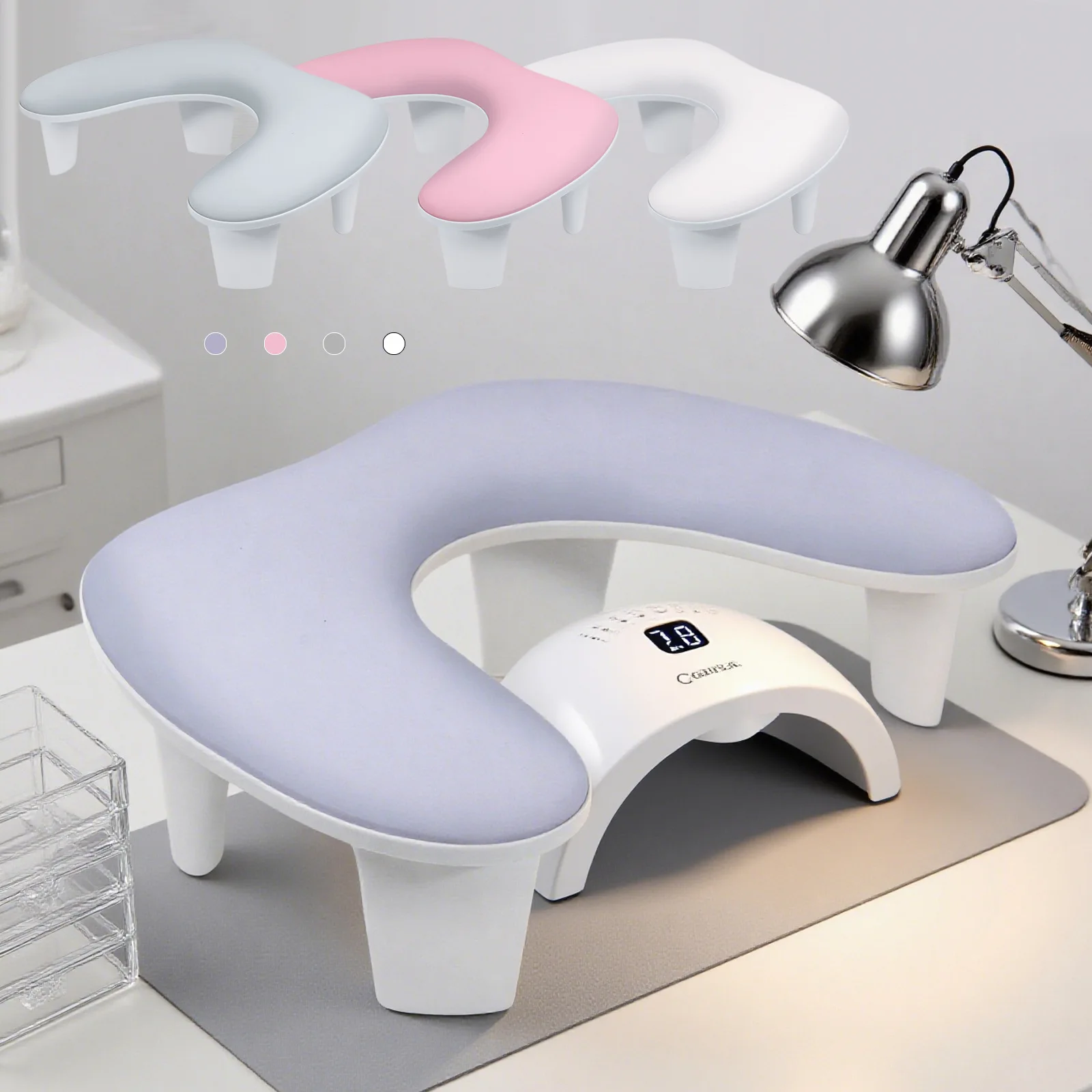 

U-образная съемная подставка для ногтей, подставка для рук, маникюрная подушка для рук для маникюра и использования в салоне, подставка для поддержки рук