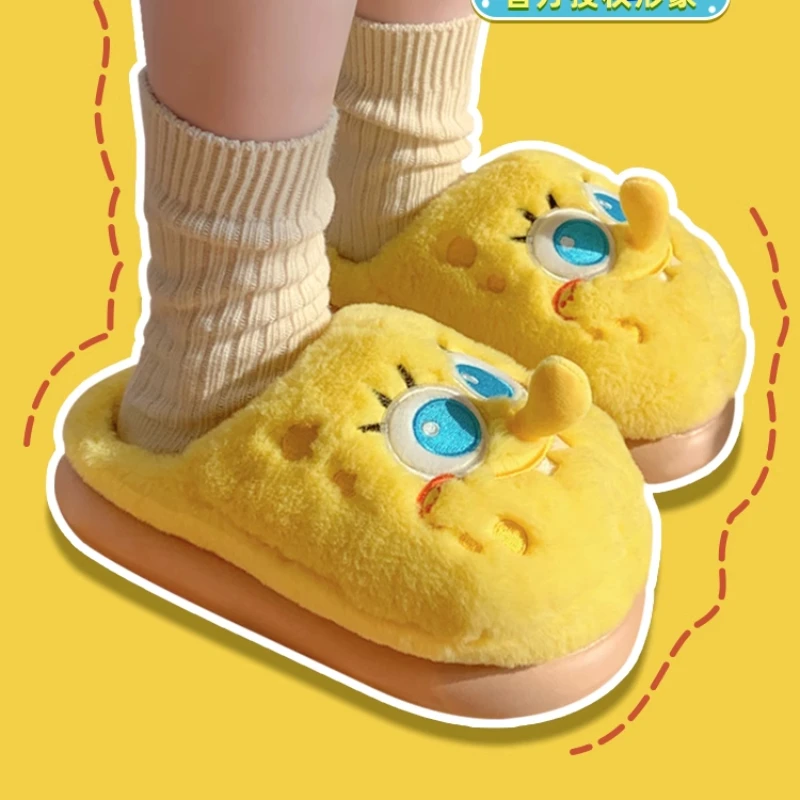 المرأة سميكة وحيد لطيف الكرتون أفخم النعال المنزل شتاء دافئ عدم الانزلاق أحذية الملاعب المغطاة امرأة مريحة لينة الدافئة شبشب منزل #3