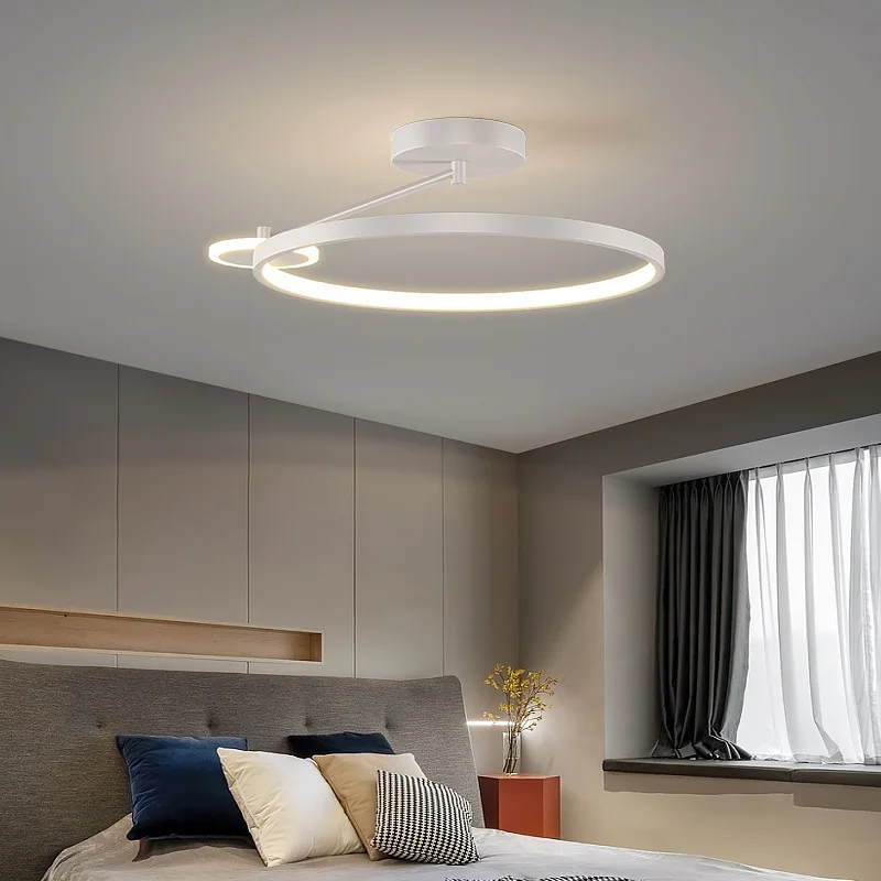 Modern Creative Minimalism LED Ceiling Light Intelligent Remote Control Circular Design Bedroom Study Living Room Corridor Porch