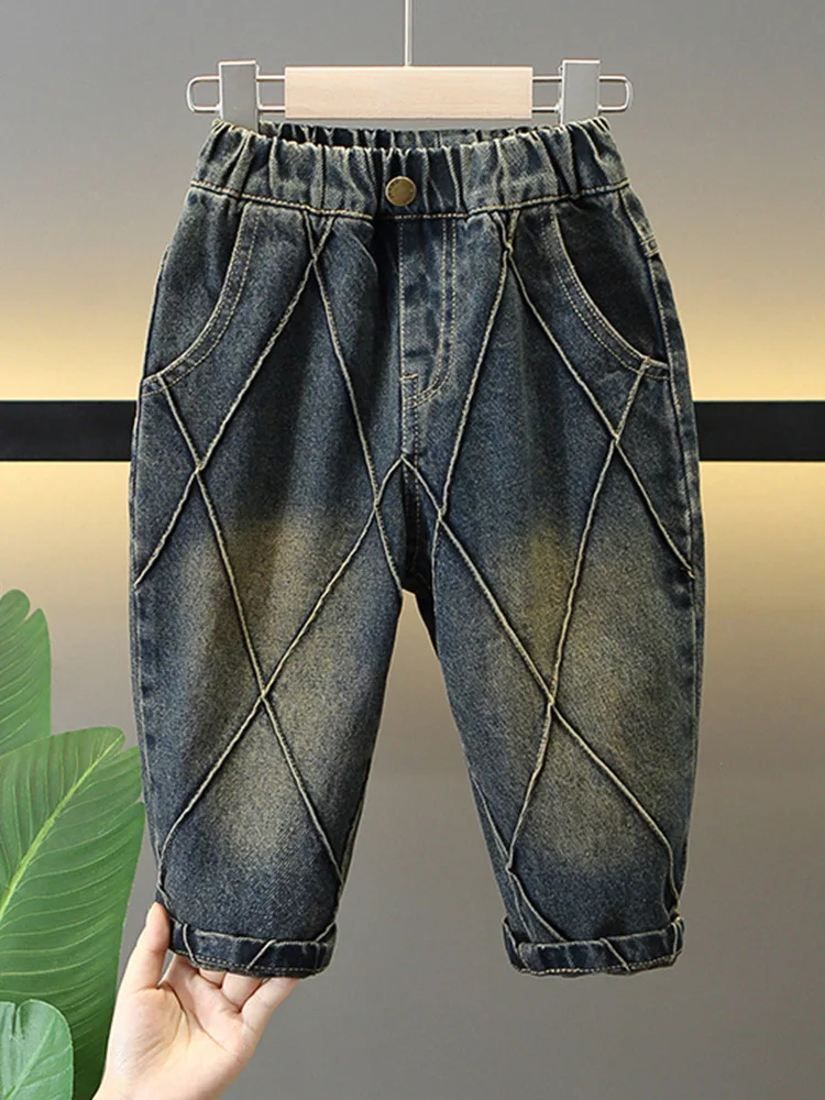 

Spring&Autumn Clothes 4-10Years Boys Jeans Pants Children Denim Pants Kids Casual Trousers Fashion Boy Pants