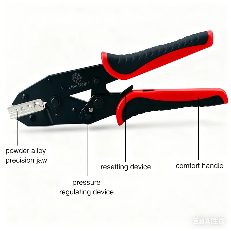 المكشكش الطرفي شديد التحمل - أداة الضغط البارد مع نطاق 10-24AWG (0.25-6mm2) لمشاريع الأسلاك الكهربائية والسيارات