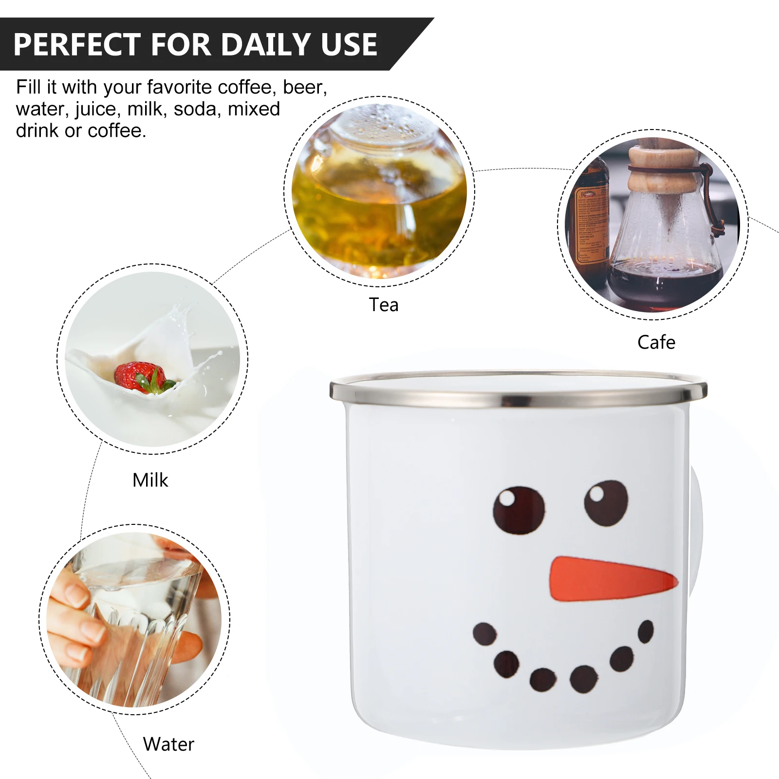 

1pc Stainless Steel Trimmed Mug Coffee Cup Creative Water Cup For Home Office Restaurant Heat Resistant Beverage Container Juice