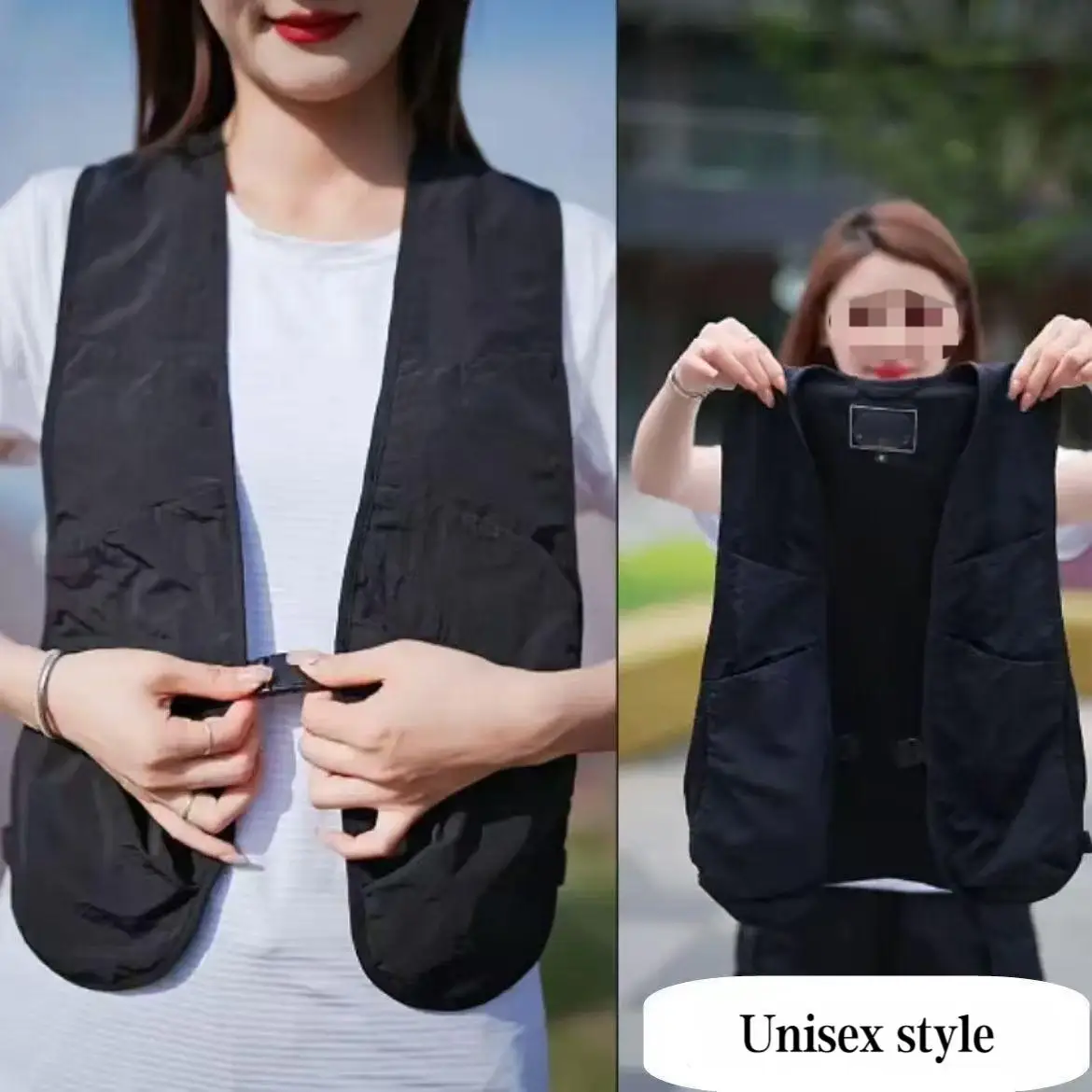 The Super Light Men's and Women's Vest Pocket, Street Style Chest Fishing Hiking Photography Vest Garment Bag That Outdoor Trave