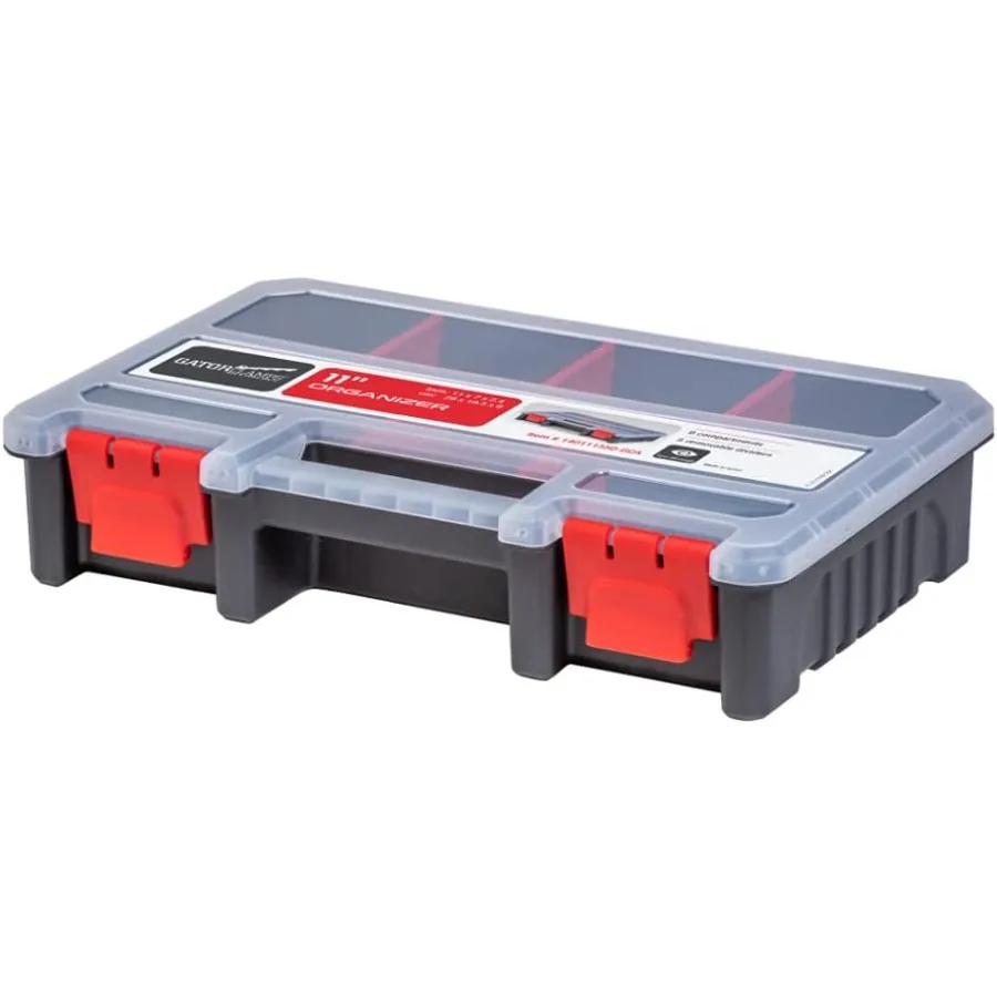 

Компактный ящик-органайзер для деталей с 9 отделениями и 5 разделителями Прочный нейлоновый футляр для хранения мелкой фурнитуры Идеально подходит для ящика для инструментов