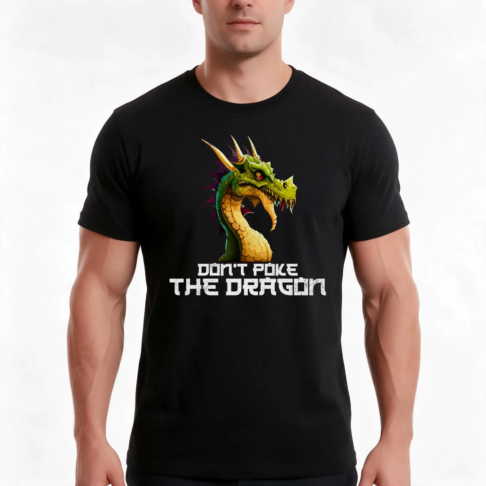 Japanese Dragon Mythical Creature Legendary Animals T-Shirt, Summer Casual Cotton Tee, Oversized Streetwear Tops, 100% Cotton