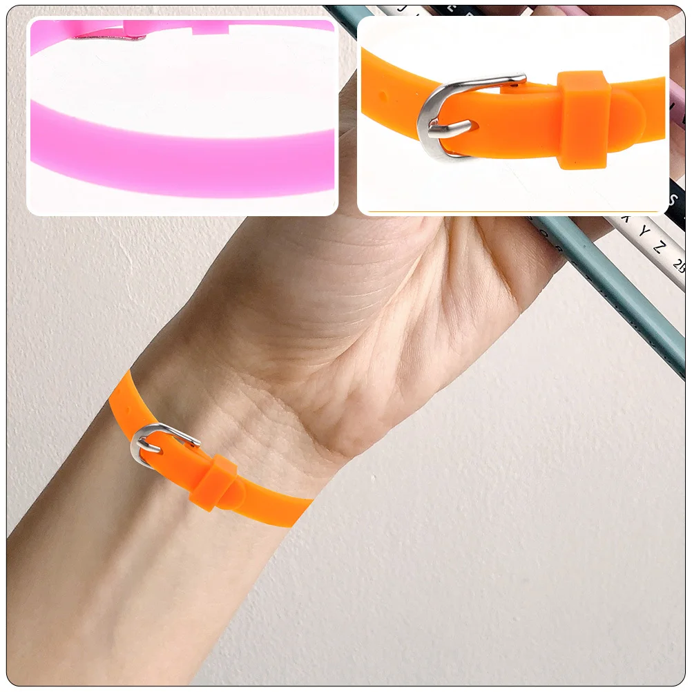 

12pcs Diy Straps Silicone Wristbands Adjustable For Men Unisex Silicone Bracelets Women Unisex Stretch Bands Fitness Accessories