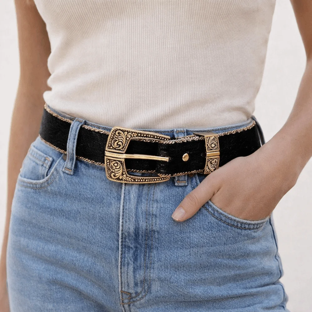 

Готический Y2K пояс с леопардовым принтом из искусственной кожи, индивидуальный ремень с резной пряжкой, винтажный джинсовый декор, замшевый пояс, пряная девушка