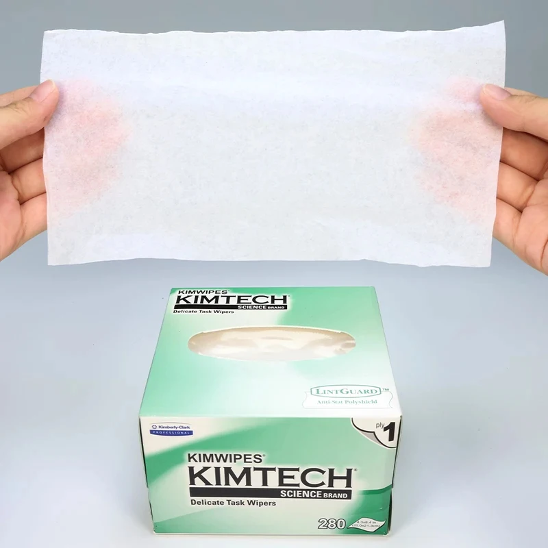 Optical Fiber Cleaning KIMTECH Dustfre Paper  Fiber Optic Cleaning Wipes Box  For Optic Fiber Cleaner