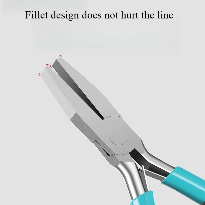 Flat-end hook toothless pliers fishing line hook pliers tying tools professional cable tie.
