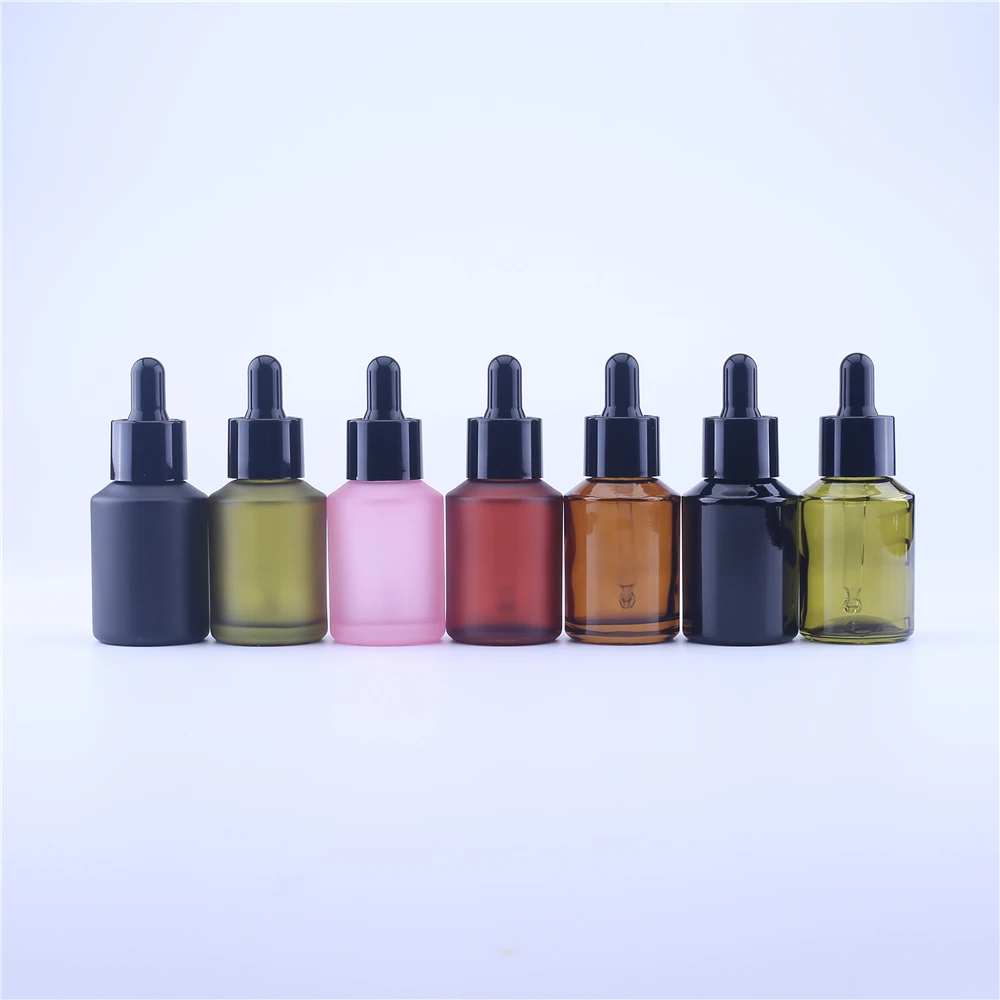 

1pcs 30ml Glass Aromatherapy Liquid Dropper Bottle For Massage Oil Cosmetic Essentilal Oil Colorful Packaging Bottle