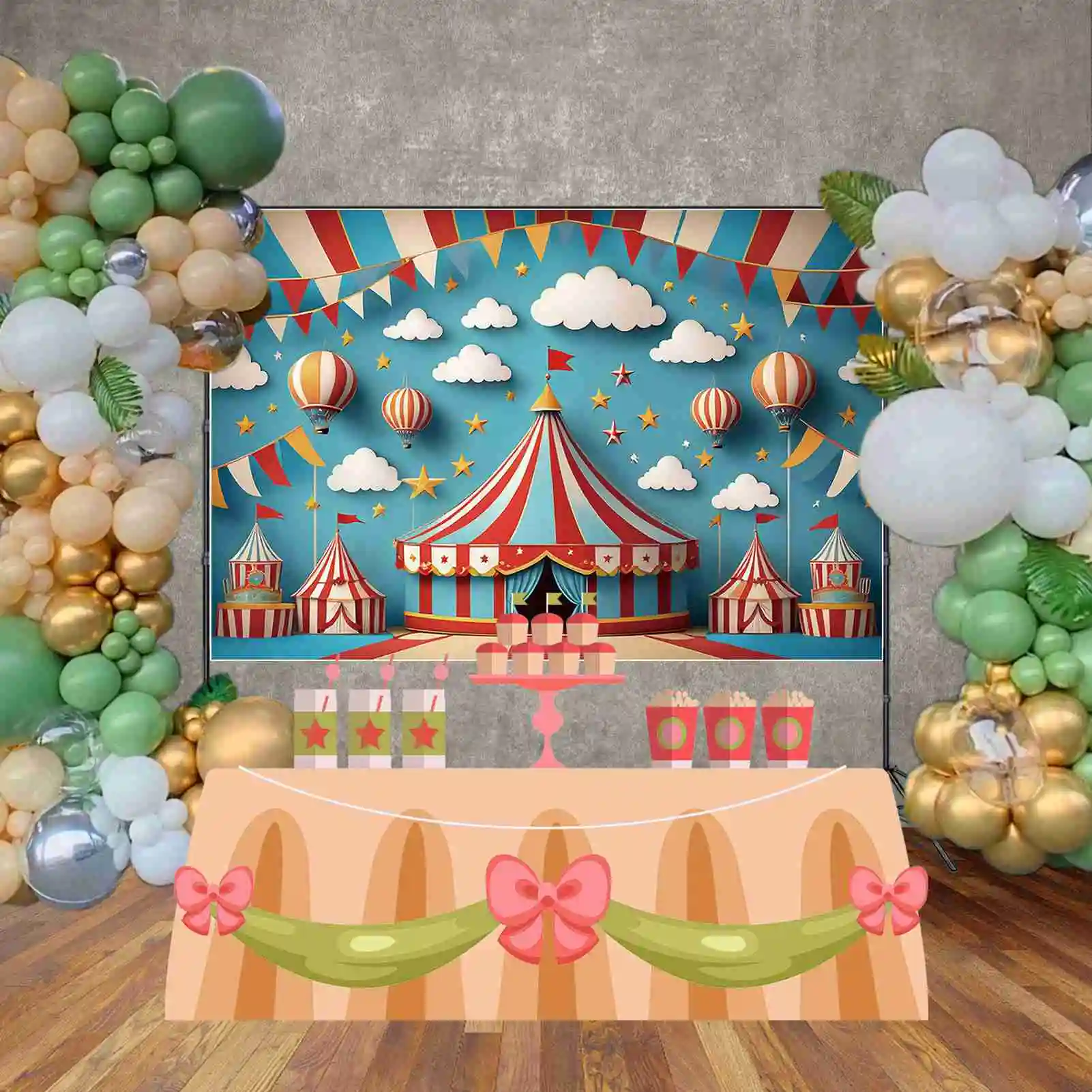 القمر. خلفيات خيمة QG-Circus ، ديكور مخصص للحفلات ، ستارة أطفال ، علم كرنفال ، عيد ميلاد ، مستلزمات تصوير جميع الصور