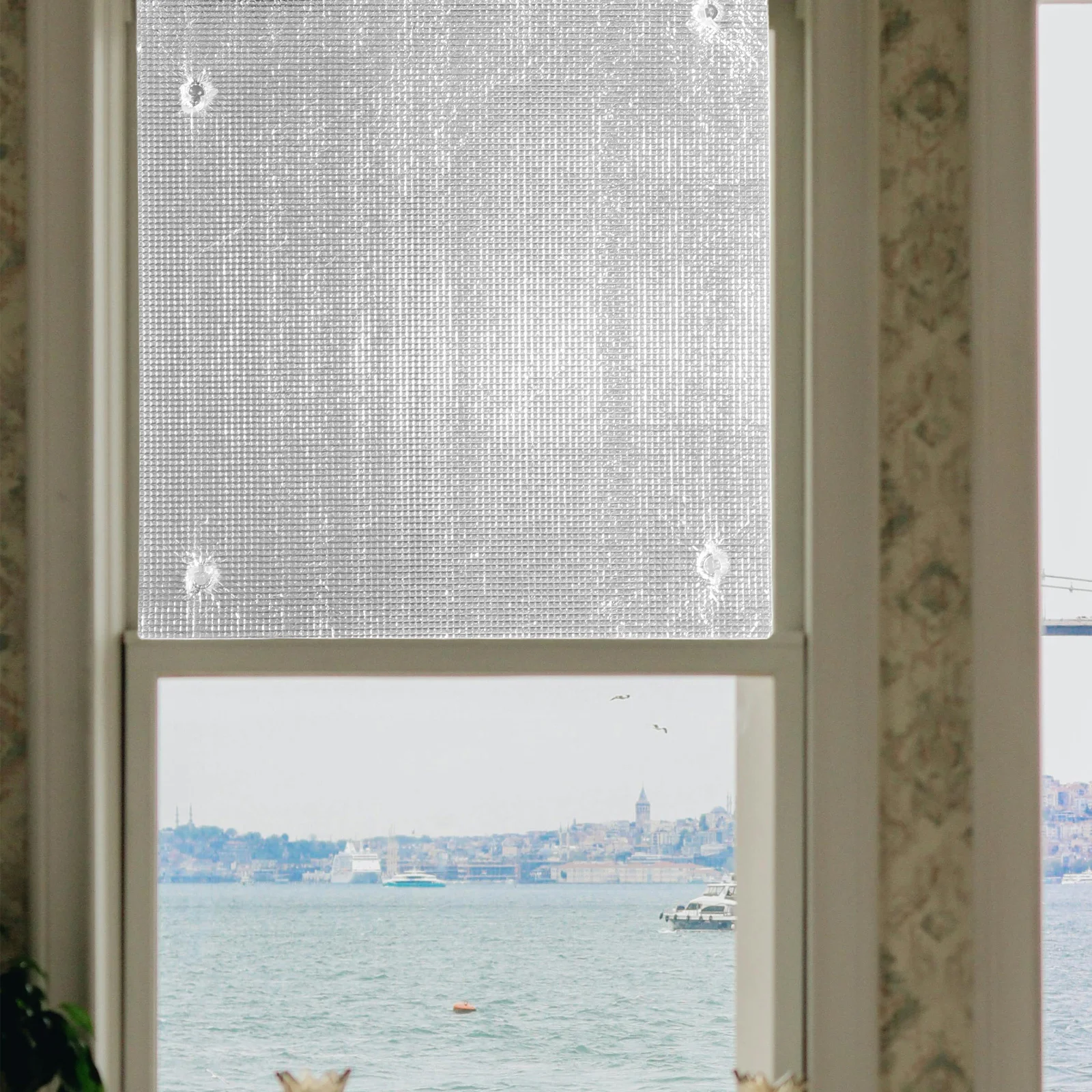 

50X90Cm Sun Protection Film Reflective Aluminum Foil Window Cover Thermal Insulation Heat Shield For Sunroom Balcony Garage Roof