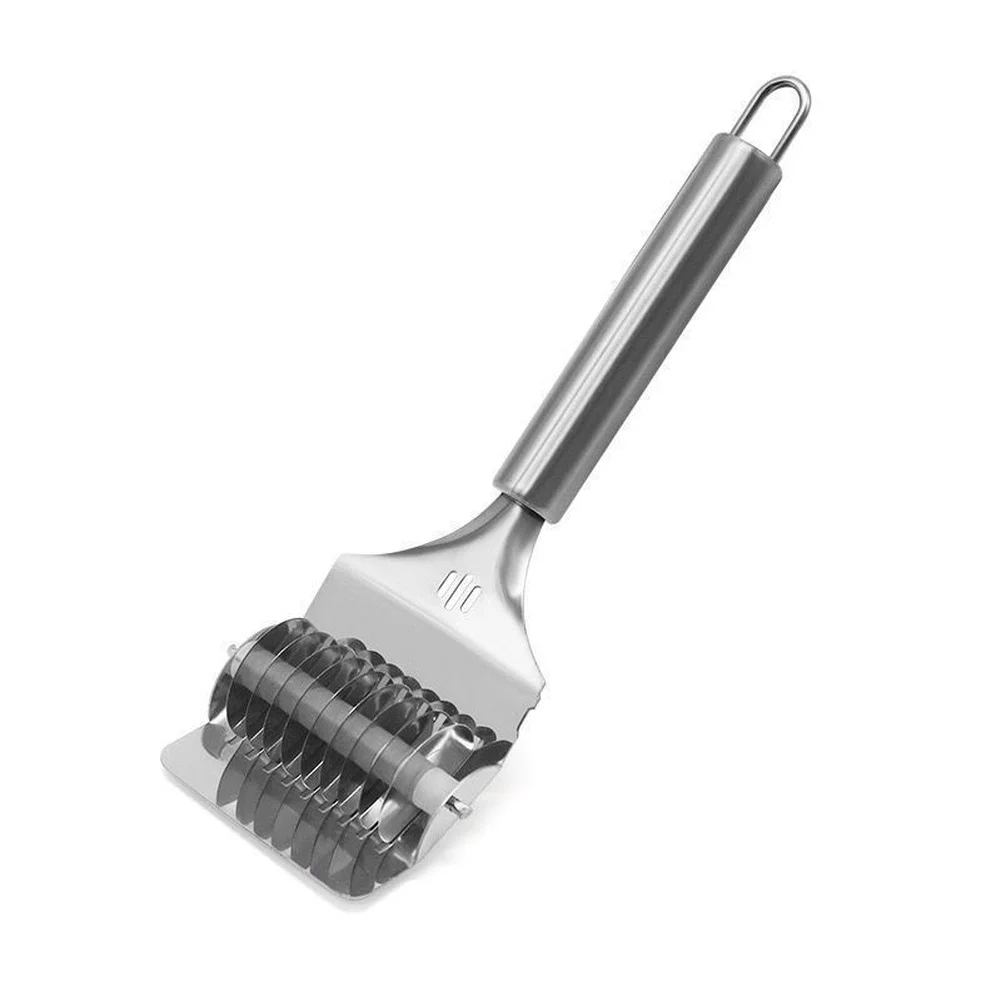 Manual Noodle Cutting Roller in Stainless Steel for Consistent Pasta Strips and Efficient For Home Kitchen Workflow