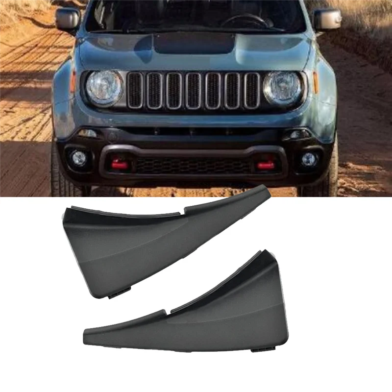 

A09E-Car Front Windshield Wrap Corner Trim Wiper Side Cowl Trim Cover Lid 735640965 735642890 For Jeep Renegade 2016-2021