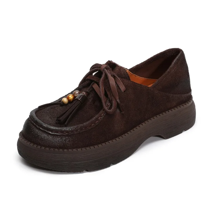 

Premium Reverse Cowhide Full Real Leather Women's Sneakers Travel Shoes Thick Sole Elevator Shoes Casual Trendy New 2025