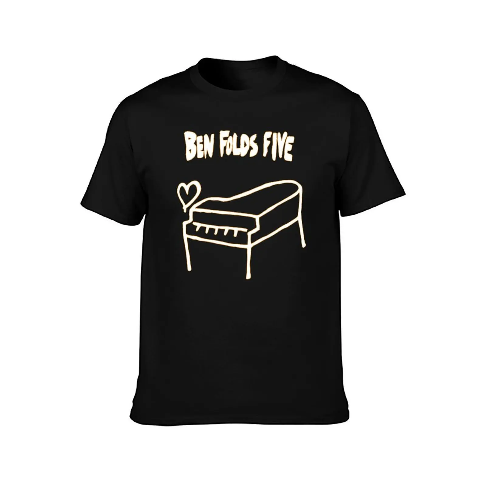 Ben Folds Five - Piano Logo T-Shirt Summer Casual Cotton Tee Oversized Streetwear Tops Vintage Graphic Print 100% Cotton