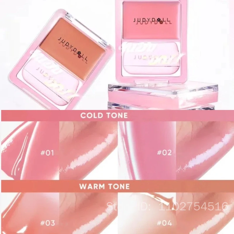 Judydoll crème légère à l'eau fard à joues hydratant multi-usages hydratant haute lumière expansion avec bouffée maquillage pour le visage longue durée