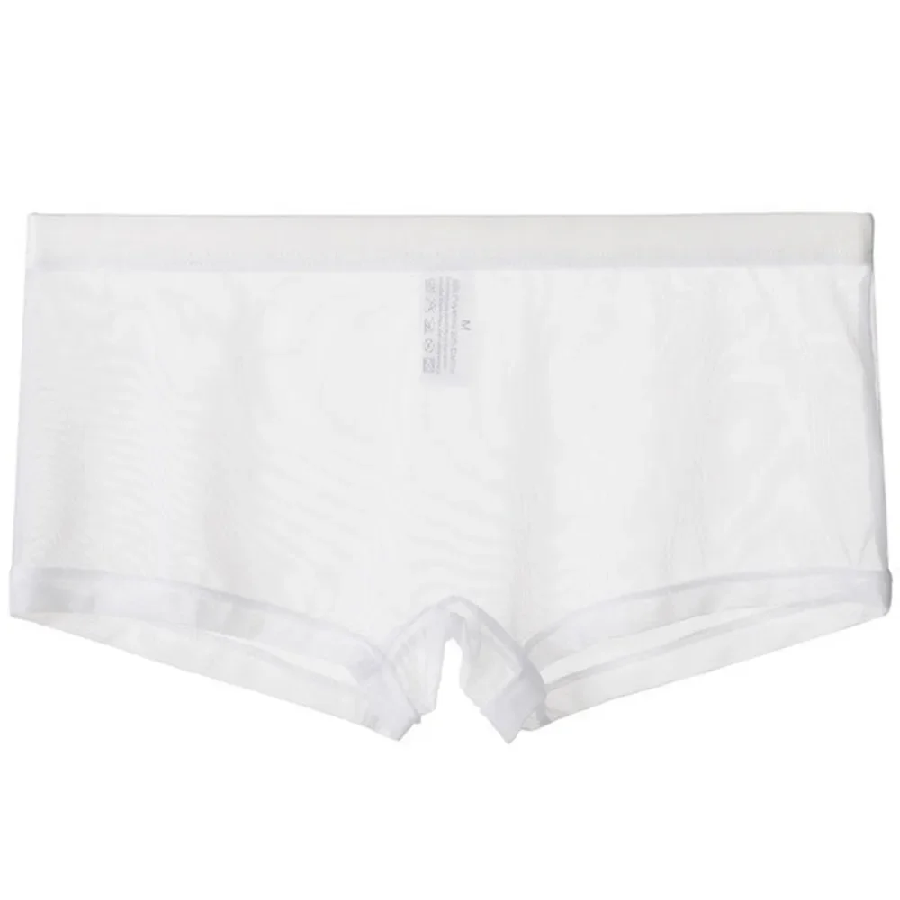 Sous-vêtements transparents pour hommes, ultra-minces, en poudre bombée, pantalons en maille sexy, slips transparents respirants, sous-vêtements