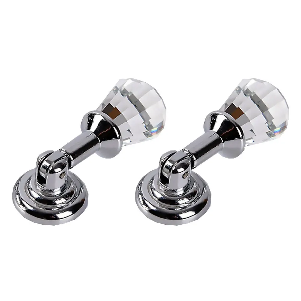 

2 Pcs Cabinet Knob Rhinestone Mushroom Pull Handle Drawer Knobs Shining Alloy Door Handles Vintage Bathroom Cupboard