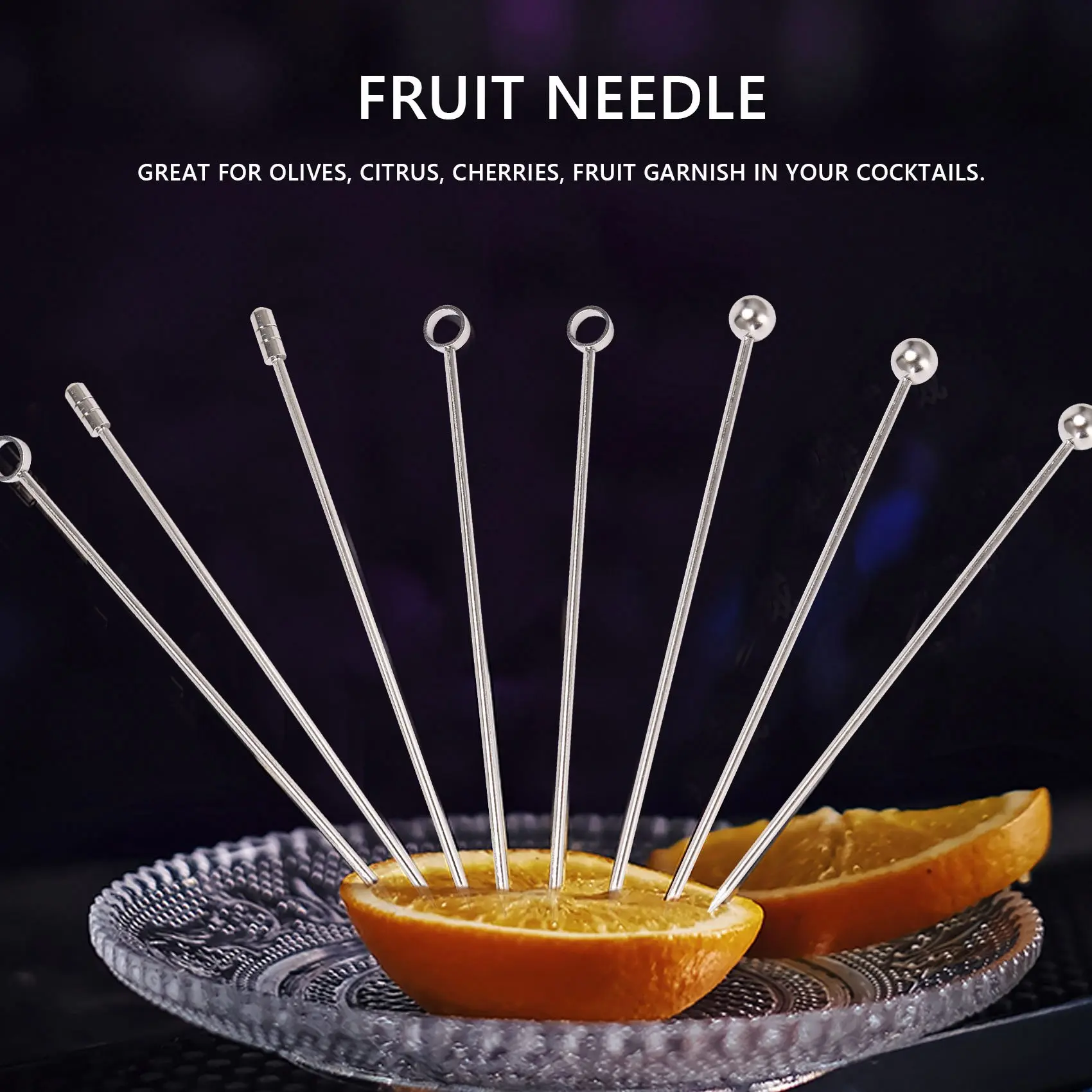 A23E-Stainless Steel Cocktail Picks Martini Picks Set (Pack Of 15)