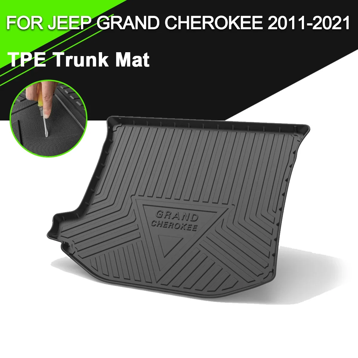 

Коврик для багажника из ТПЭ для JEEP GRAND CHEROKEE 2011-2021, автомобильный водонепроницаемый нескользящий резиновый подкладка для груза, аксессуары