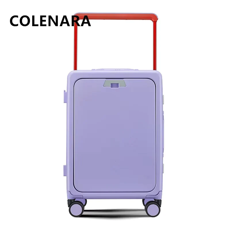 COLENARA Zipper Suitcase Front Opening Laptop Trolley Case ABS+PC Boarding Case 20
