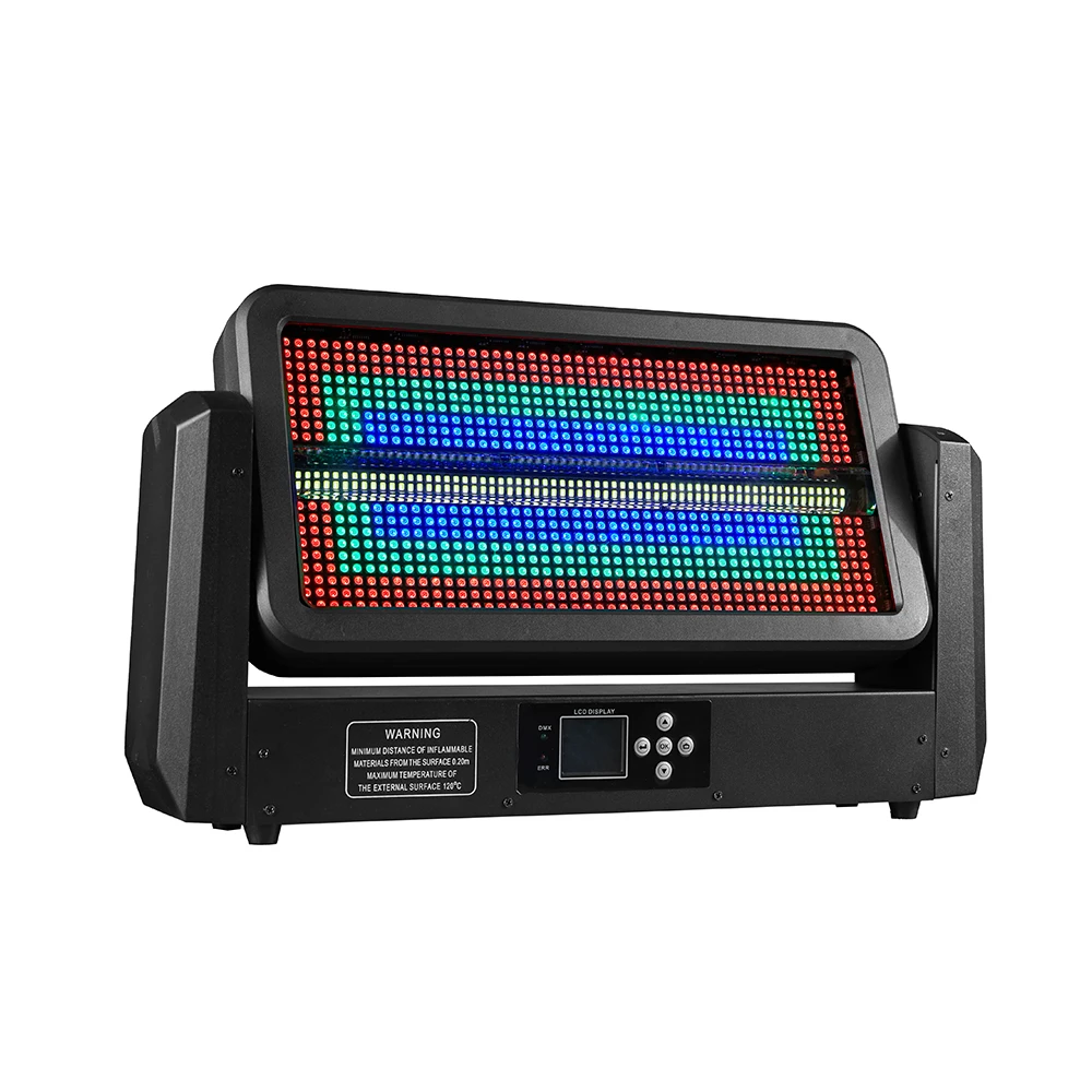 YUER NEW 300W RGB Strobe Moving Head Light DMX512 32bit Dimming Flash Effects Shaking Head for Stage Clubs Events