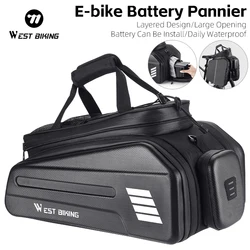 WEST BIKING E-Bike Battery Storage Bag 10-20L Large Capacity Waterproof Portable Bike Pannier MTB Road Bike Cycling Accessories