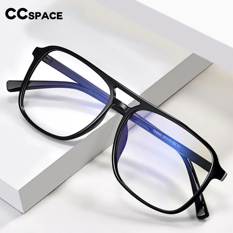 55545 Men Transparent Computer Glasses Frame Women Anti Blue Light Square Eyewear Blocking Glasses Optical Spectacle Eyeglass